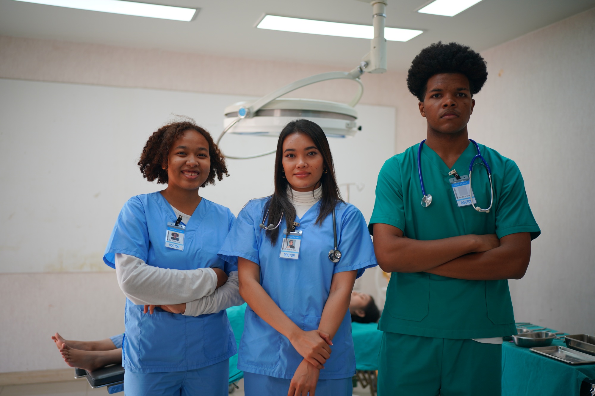 Young nurse working at the hospital